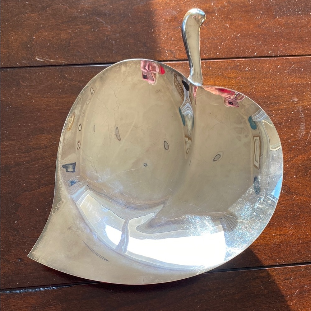 Silver Plated F.B.Rogers MCM Leaf-Shaped Serving Dish!